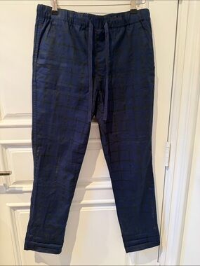 Wildfang Navy Blue Windowpane Joggers